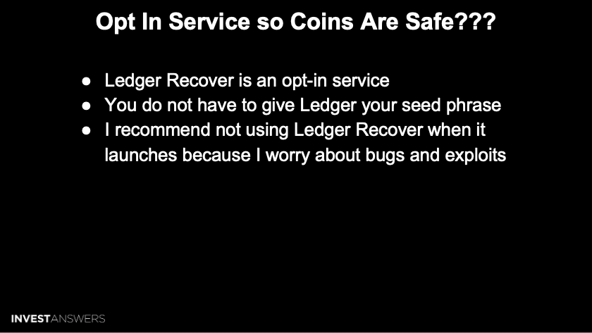 Ledger Recovery Service